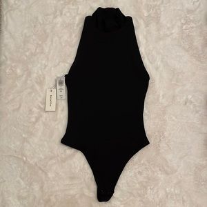 Aritzia Babaton Hadid Contour Mockneck Bodysuit Black XXS